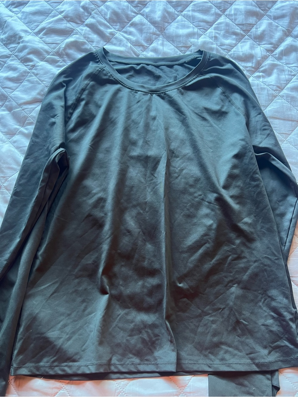 Long Sleeve Athletic Top - Grey